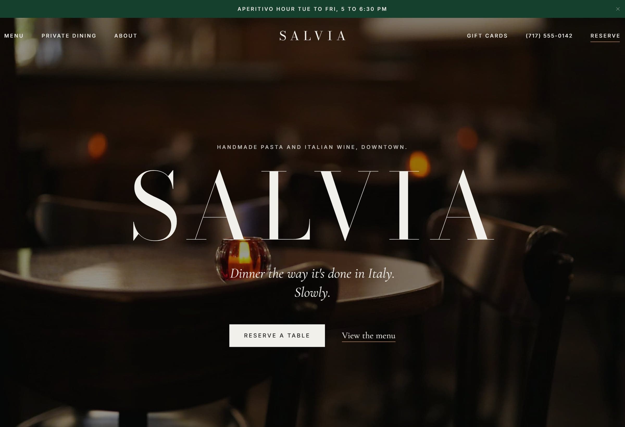 Preview of Salvia fictional concept website